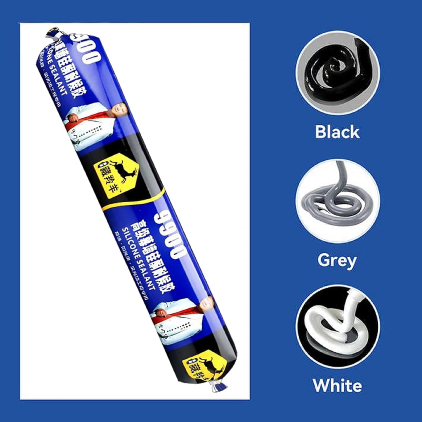 Waterproof Silicone Sealant, Fast Fixing Fast Drying Roof Adhesive Aquarium Sealant (Pack of 3)