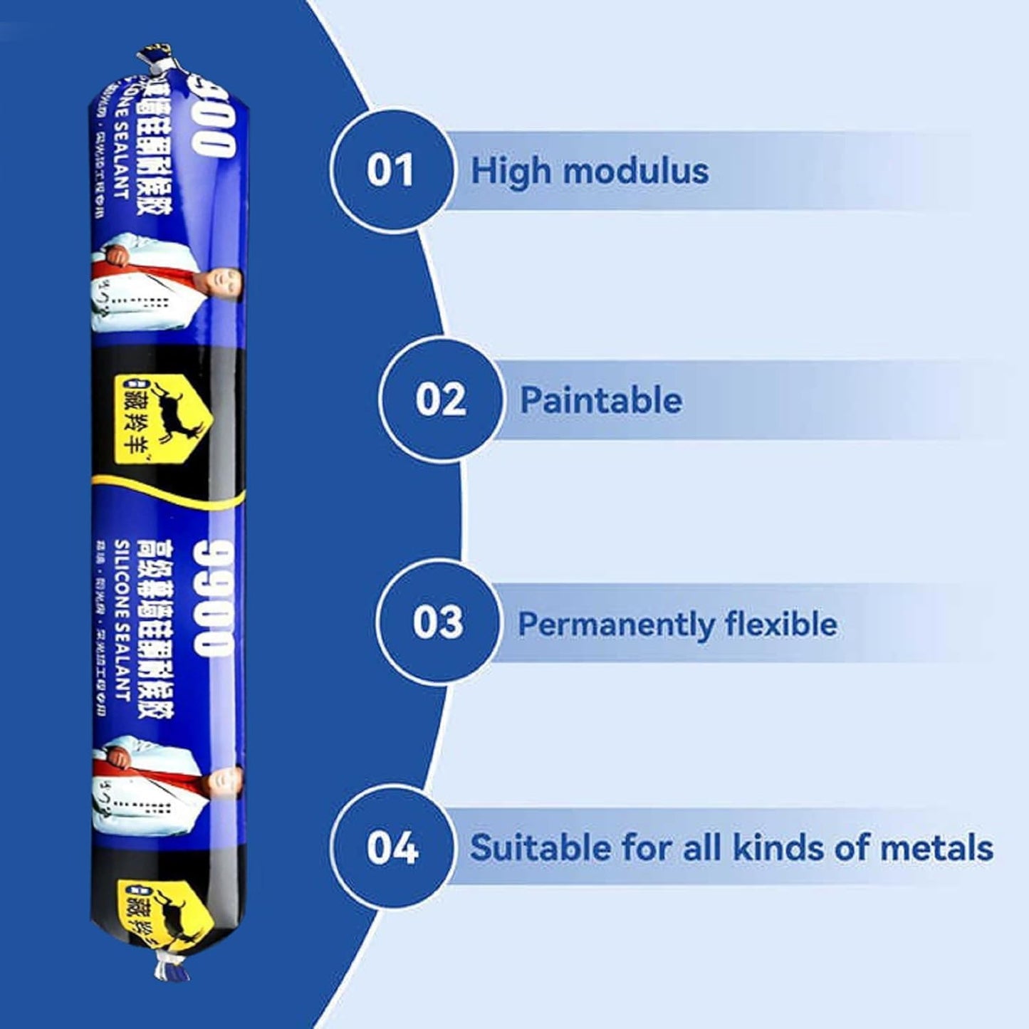 Waterproof Silicone Sealant, Fast Fixing Fast Drying Roof Adhesive Aquarium Sealant (Pack of 3)
