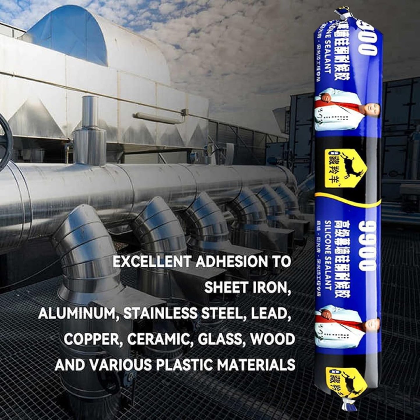 Waterproof Silicone Sealant, Fast Fixing Fast Drying Roof Adhesive Aquarium Sealant (Pack of 3)